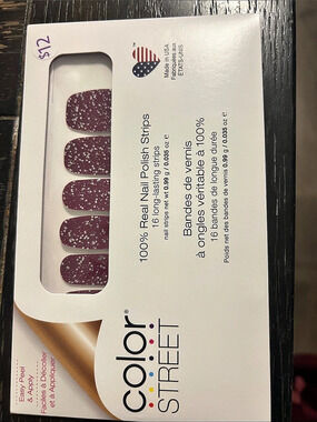 Color Street Wine Down Burgundy Nail Polish Strips NWT